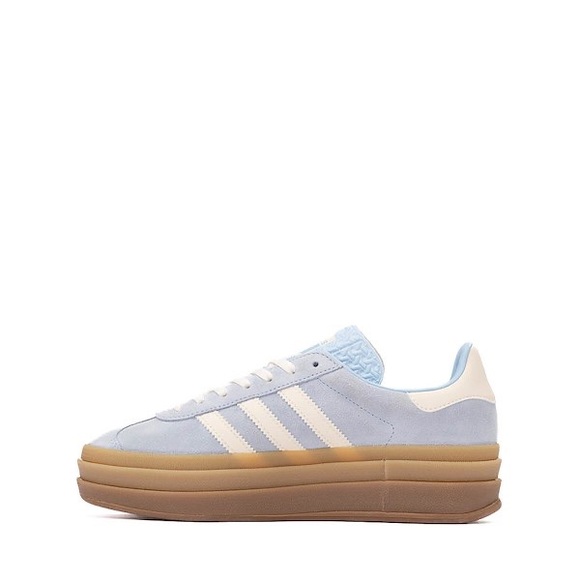 adidas Women’s Gazelle Bold- Clear Sky/Cream White/Gold Metallic, Size 9.5, NEW! - Picture 3 of 15